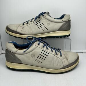 ECCO Shoes Mens 13 Biom Hybrid 2 Hydromax Gray Yak Leather Golf Spike